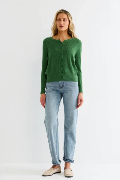 Кардиган тонкий Erist store, цвет: зеленый, НФ-00003178 купить онлайн