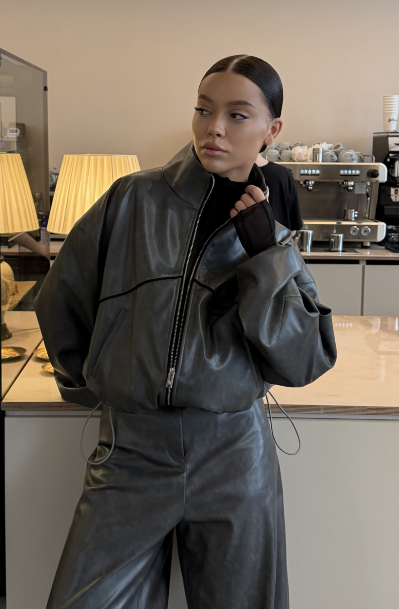 Куртка из экокожи (серая)