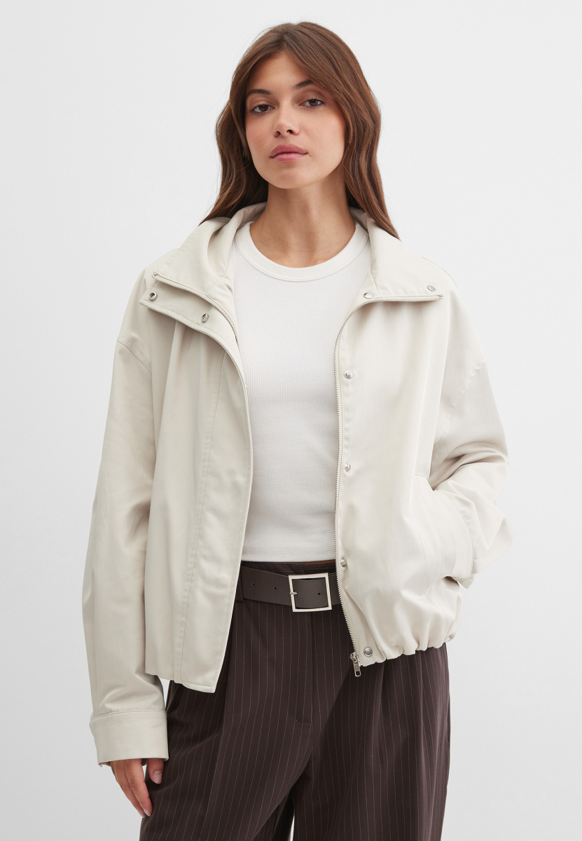 Хлопковый бомбер объемного кроя Marou, цвет: бежевый, Mar_26030203 купить онлайн