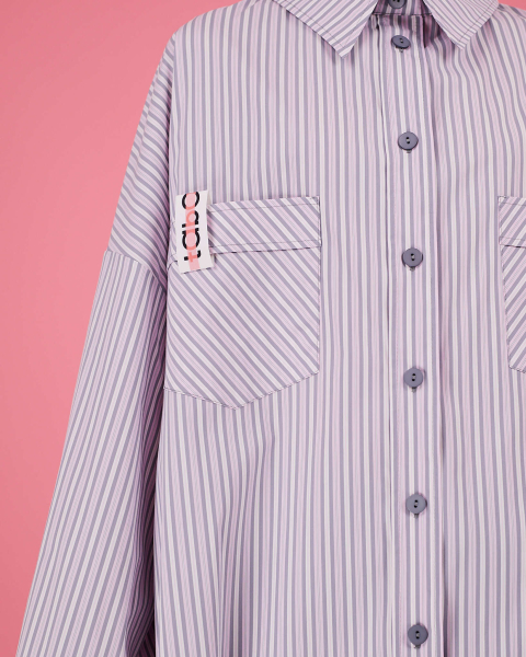 Рубашка макси оверсайз #33 TABOO, цвет: серый, Rub33 купить онлайн