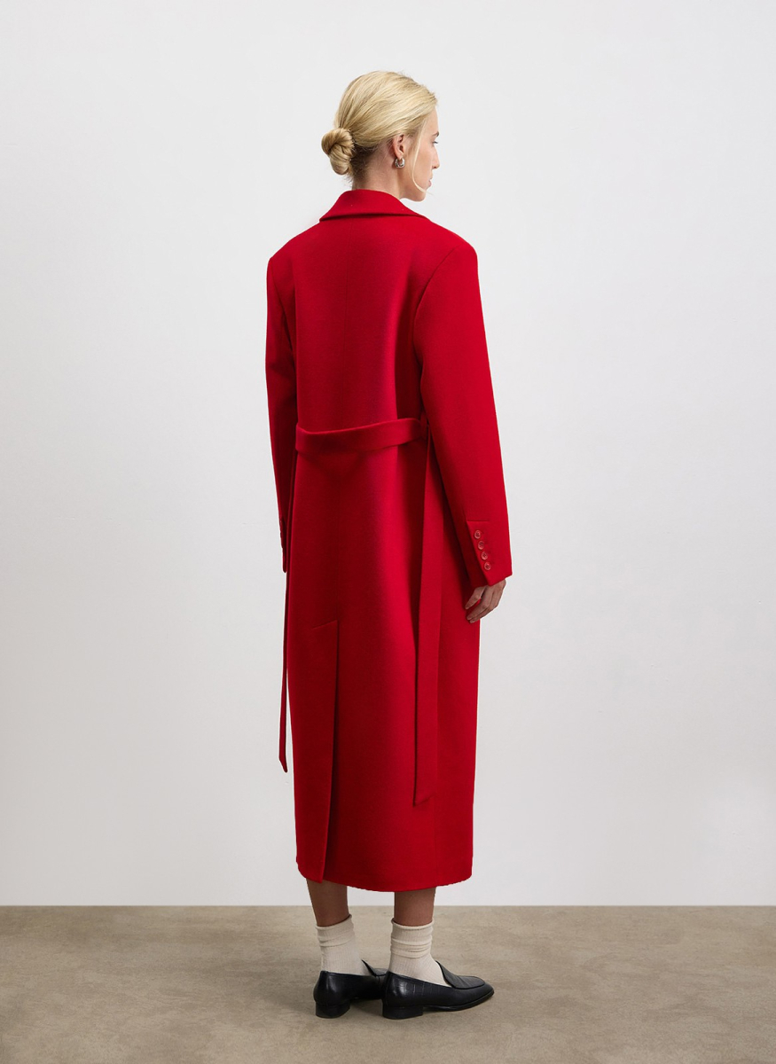 Пальто двубортное ALL WE NEED, цвет: красный, 2602W5176-07 купить онлайн