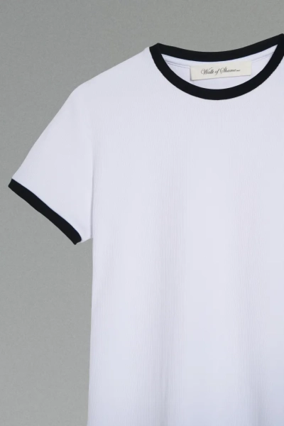 Футболка женская c кантами WALK OF SHAME, цвет: белый, TSH033/SS25 купить онлайн