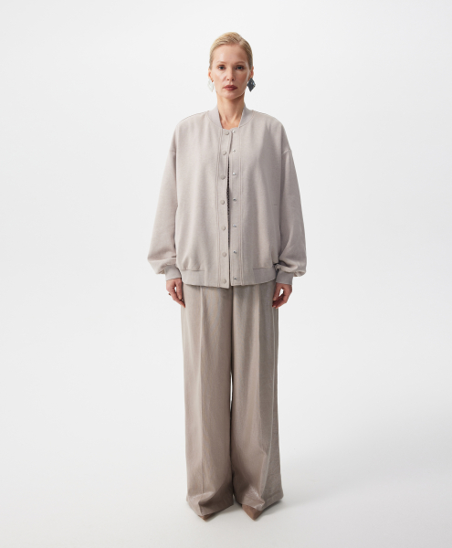 Толстовка-бомбер GLVR, цвет: серый, 126G22GAC1608 купить онлайн