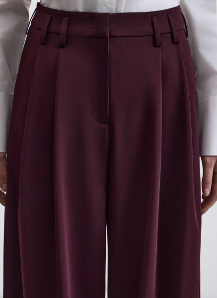 Брюки со складками ALL WE NEED, цвет: Бордовый, 2604W1688-019 купить онлайн