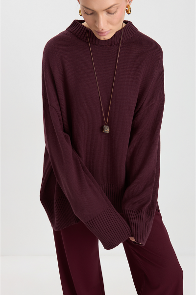 Джемпер оверсайз MIA AIM, цвет: Бордовый, MIA593 купить онлайн