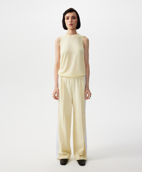 Брюки трикотажные средней посадки GLVR, цвет: Желтый, 126G24GAC5601 купить онлайн