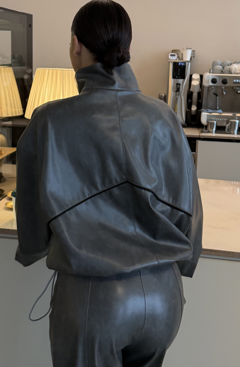 Куртка из экокожи (серая) Label .B, цвет: серый, Jc.01.4.41GR купить онлайн