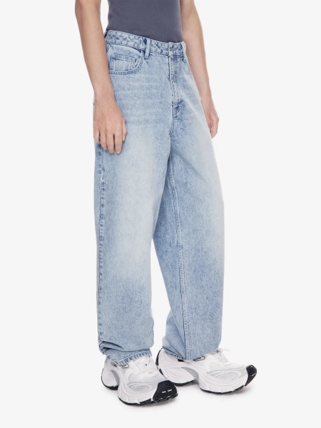 Широкие джинсы завышенной посадки POST POST SCRIPTUM, цвет: синий винтажный, 1048.10.00.BLU купить онлайн