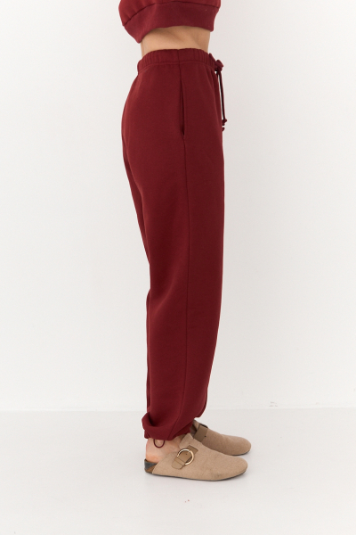 Брюки утепленные на кулиске Ricoco, цвет: Бордовый, 5050/3 купить онлайн