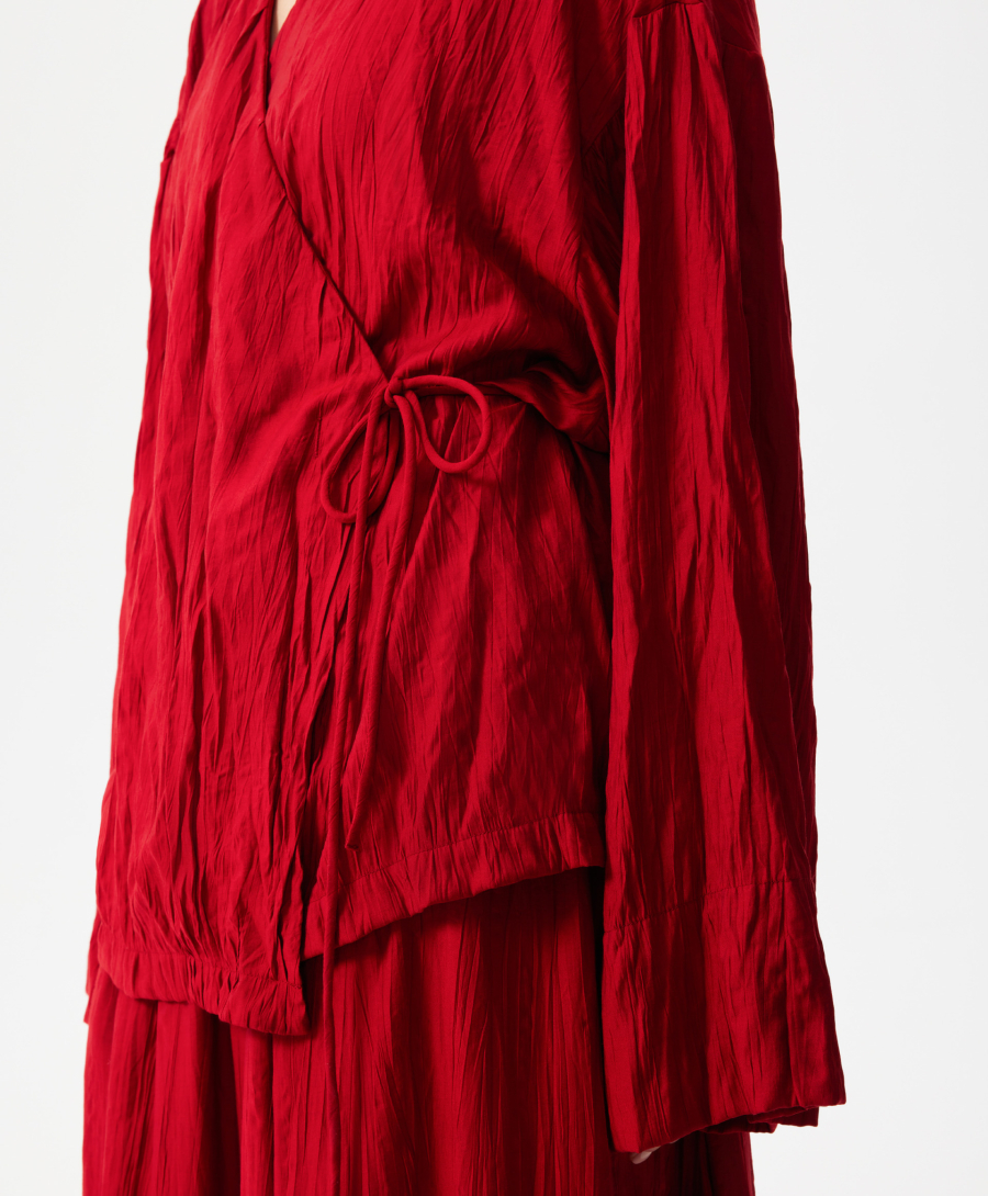 Блузка-кимоно GLVR, цвет: красный, 126G25GAC2229 купить онлайн