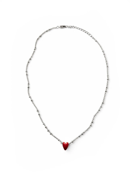 Серебряное колье на цепочке «Валентина полюбила»