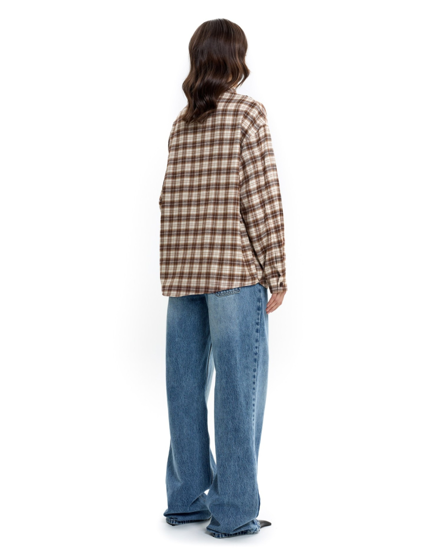 Рубашка в клетку Suborbia, цвет: бежевый, 006622 купить онлайн