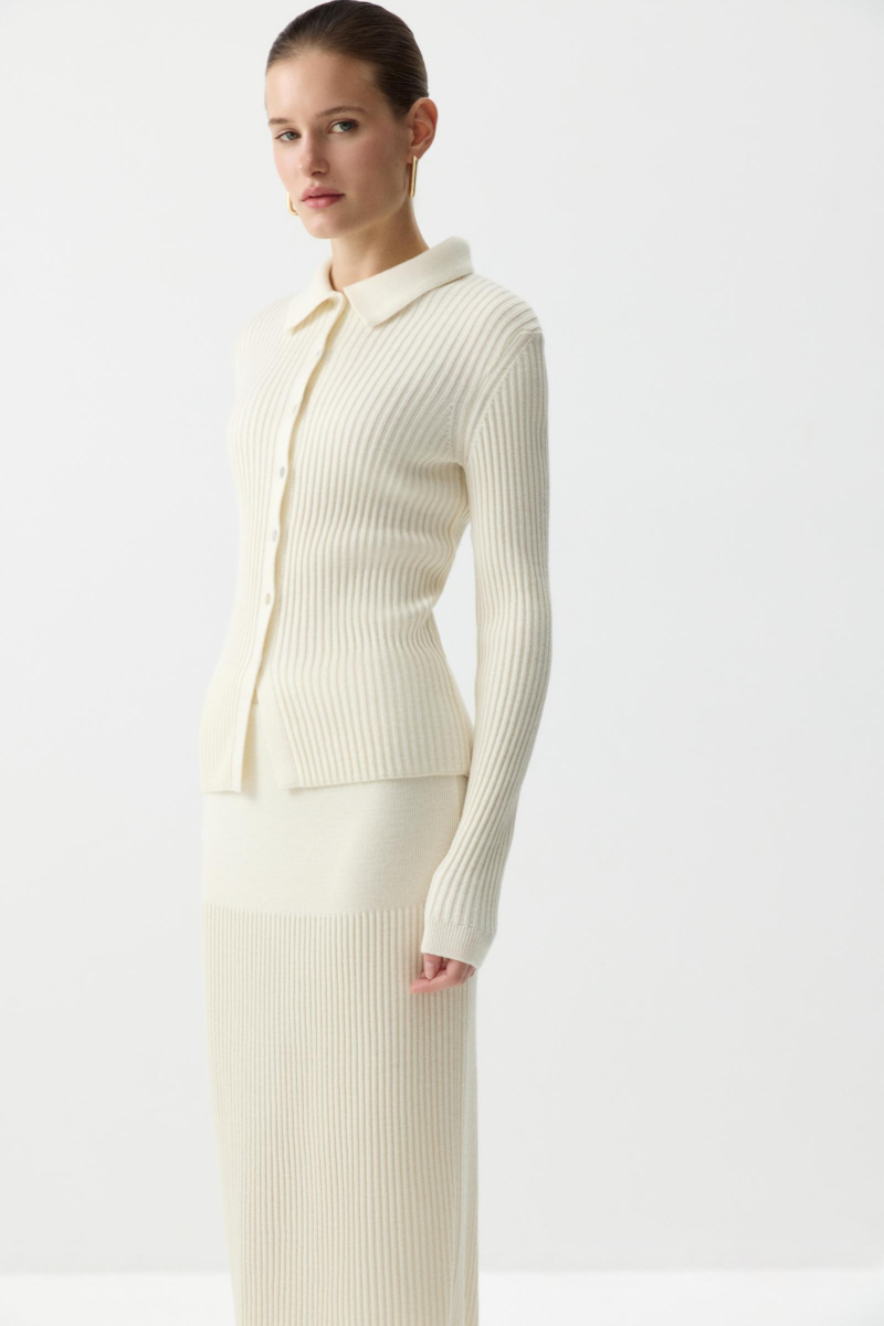 Джемпер-поло с пуговицами Charmstore, цвет: белый, 303-49598-111 купить онлайн