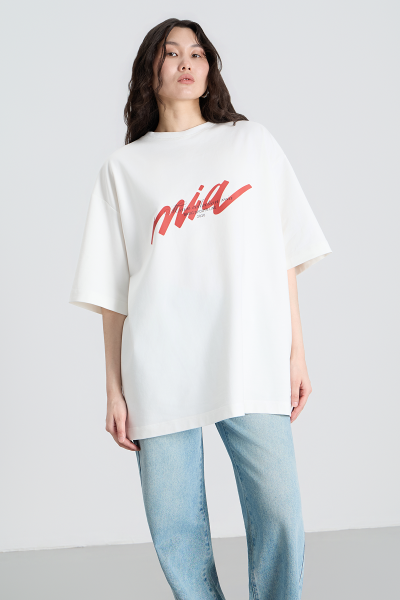 Футболка с логотипом MIA AIM, цвет: молочный, MIA380/441/LINE купить онлайн