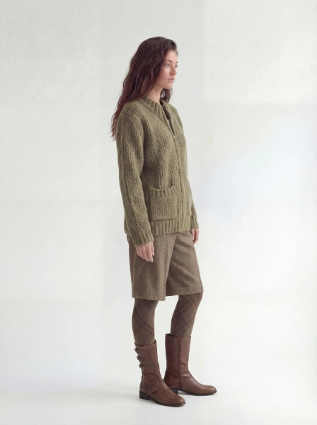 Кардиган на молнии SAGAS, цвет: зеленый, 260102 купить онлайн