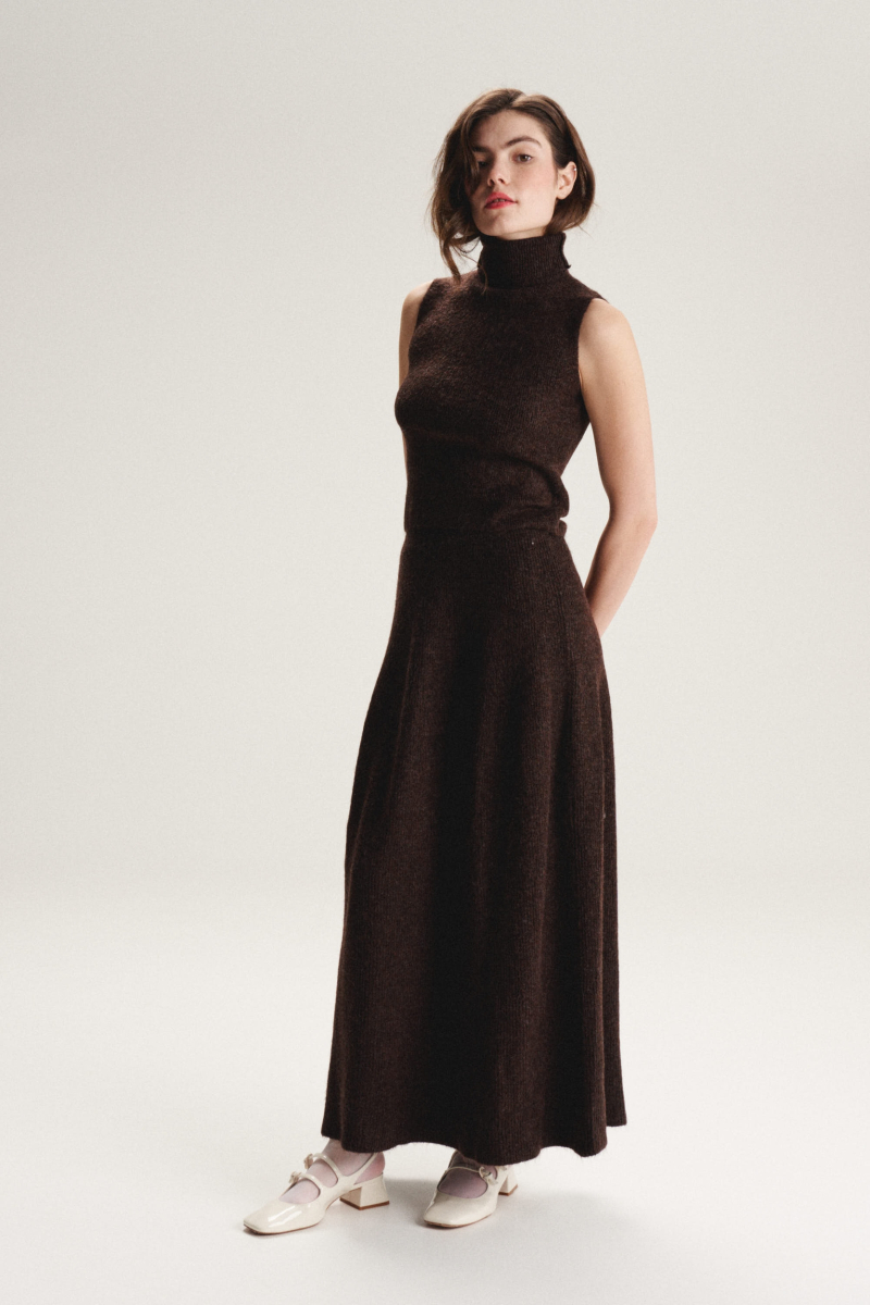 Костюм топ с юбкой SAGAS, цвет: коричневый, 4100103 купить онлайн