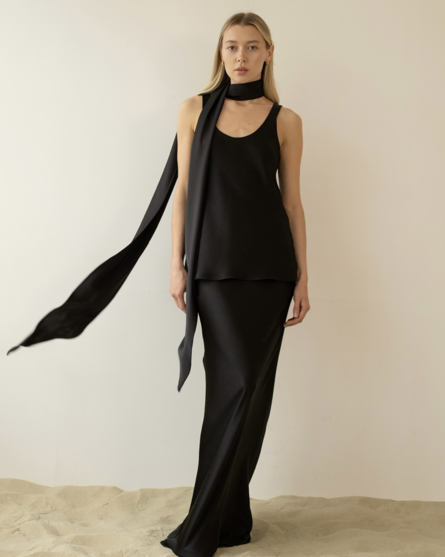 Юбка-макси НИ ИМЕНИ, НИ ПОХОЖИХ, цвет: Черный, 00-00000206 купить онлайн