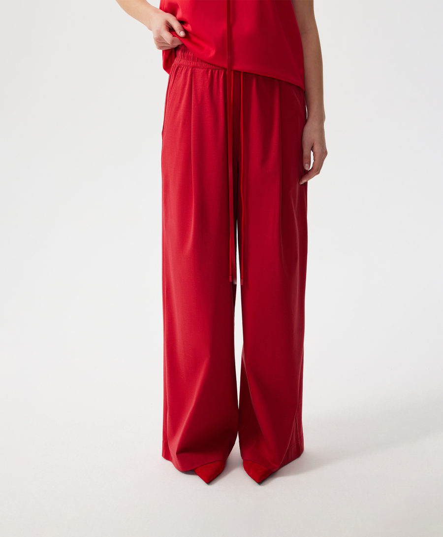 Брюки с поясом на резинке GLVR, цвет: красный, 126G25GAC5603 купить онлайн
