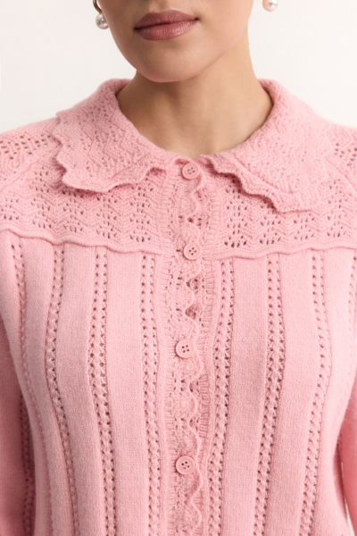 Кардиган с отложным воротником TOPTOP, цвет: розовый, TT.051.18934.300 купить онлайн