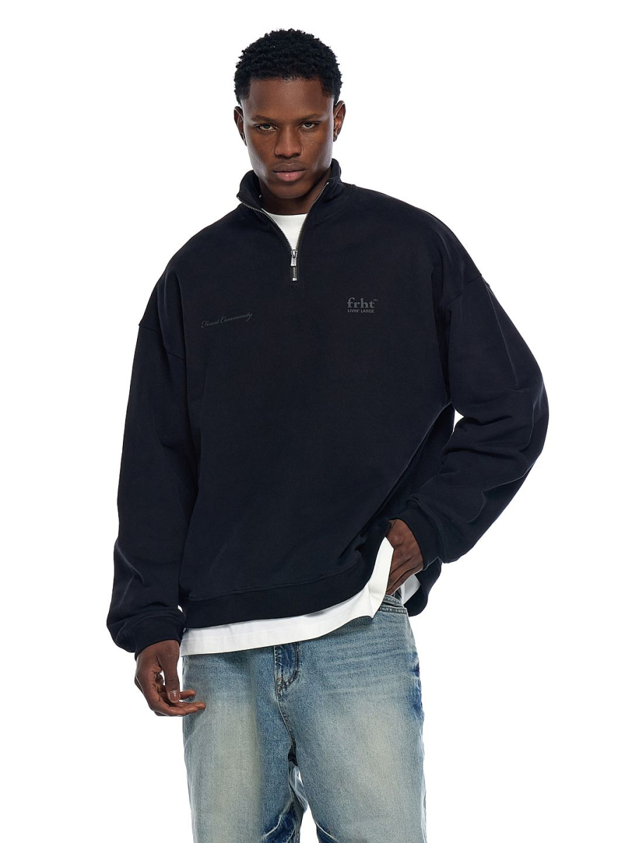 Свитшот FRHT, цвет: Черный, SWTHLFZIPBLK купить онлайн