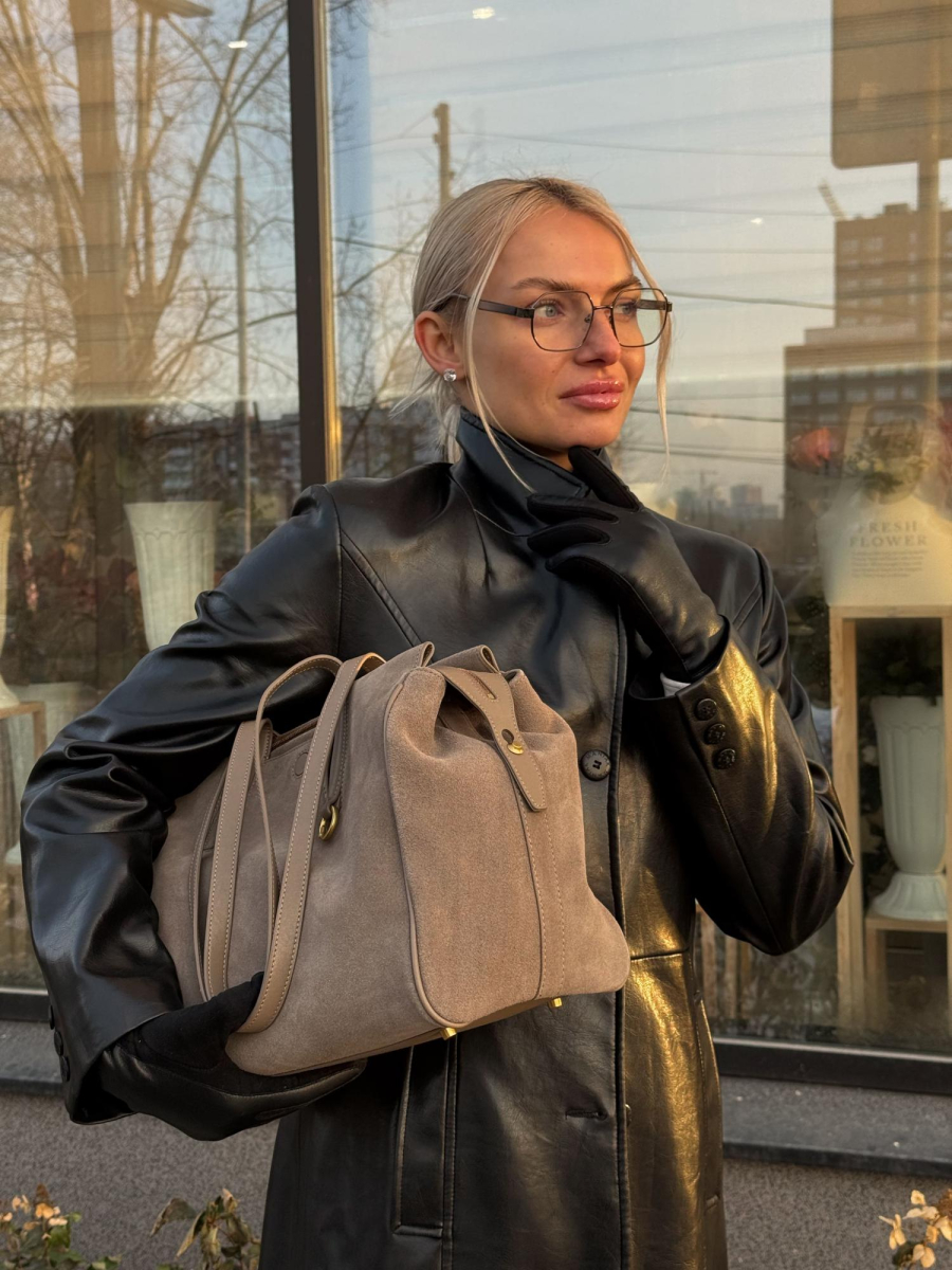 Сумка LORELLA brand salad, цвет: suede taupe  купить онлайн Сумка LORELLA brand salad, цвет: suede taupe  купить онлайн