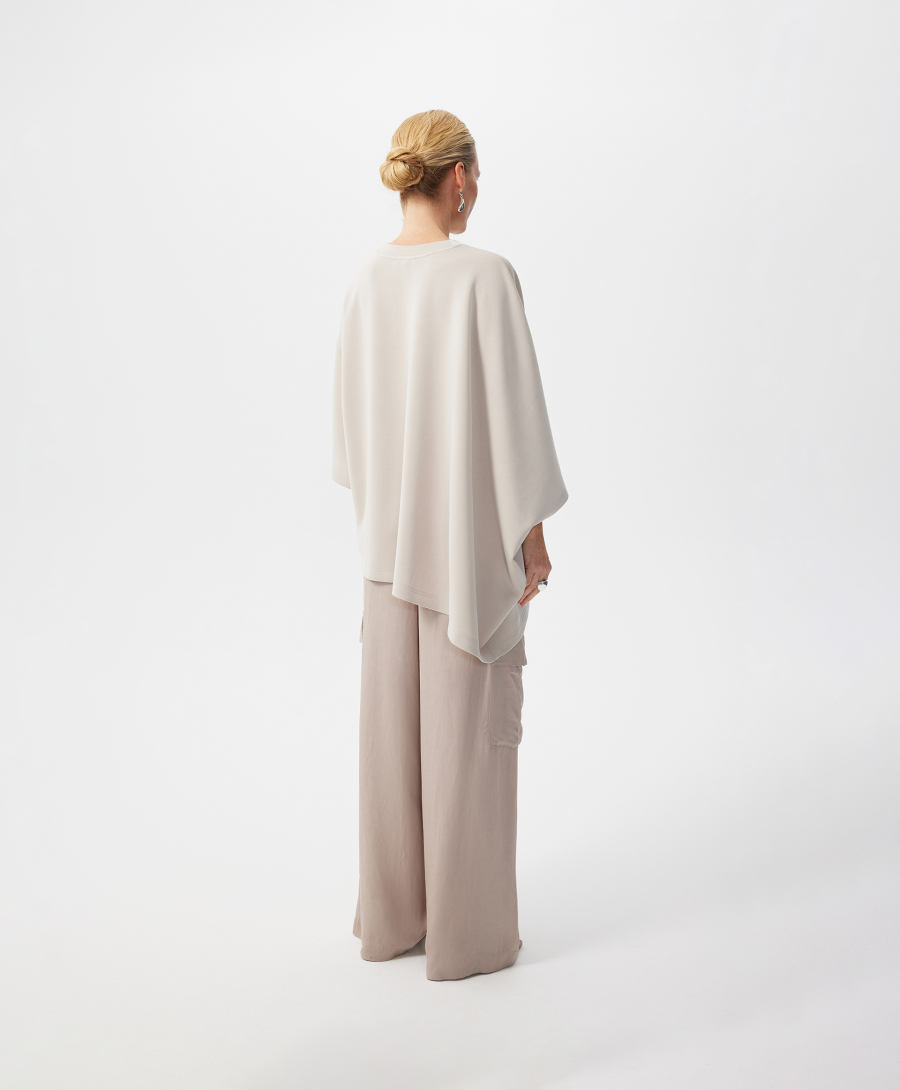 Футболка с асимметричными рукавами GLVR, цвет: серый, 126G22GAC1221 купить онлайн