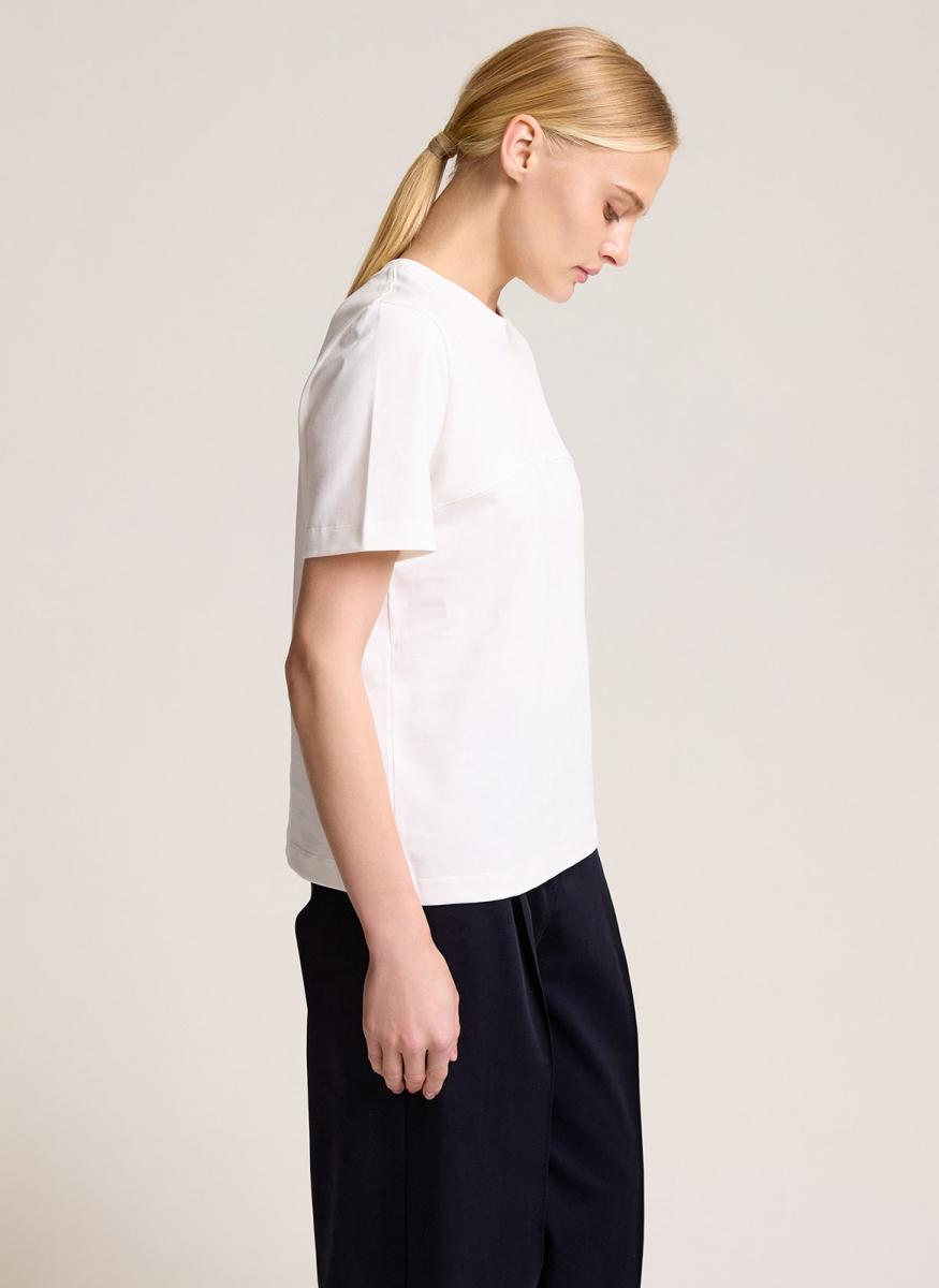 Футболка из плотного трикотажа ALL WE NEED, цвет: белый,  купить онлайн