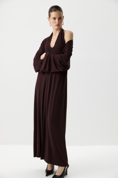 Кардиган удлиненный из вискозы Charmstore, цвет: коричневый, 219-52865-551 купить онлайн