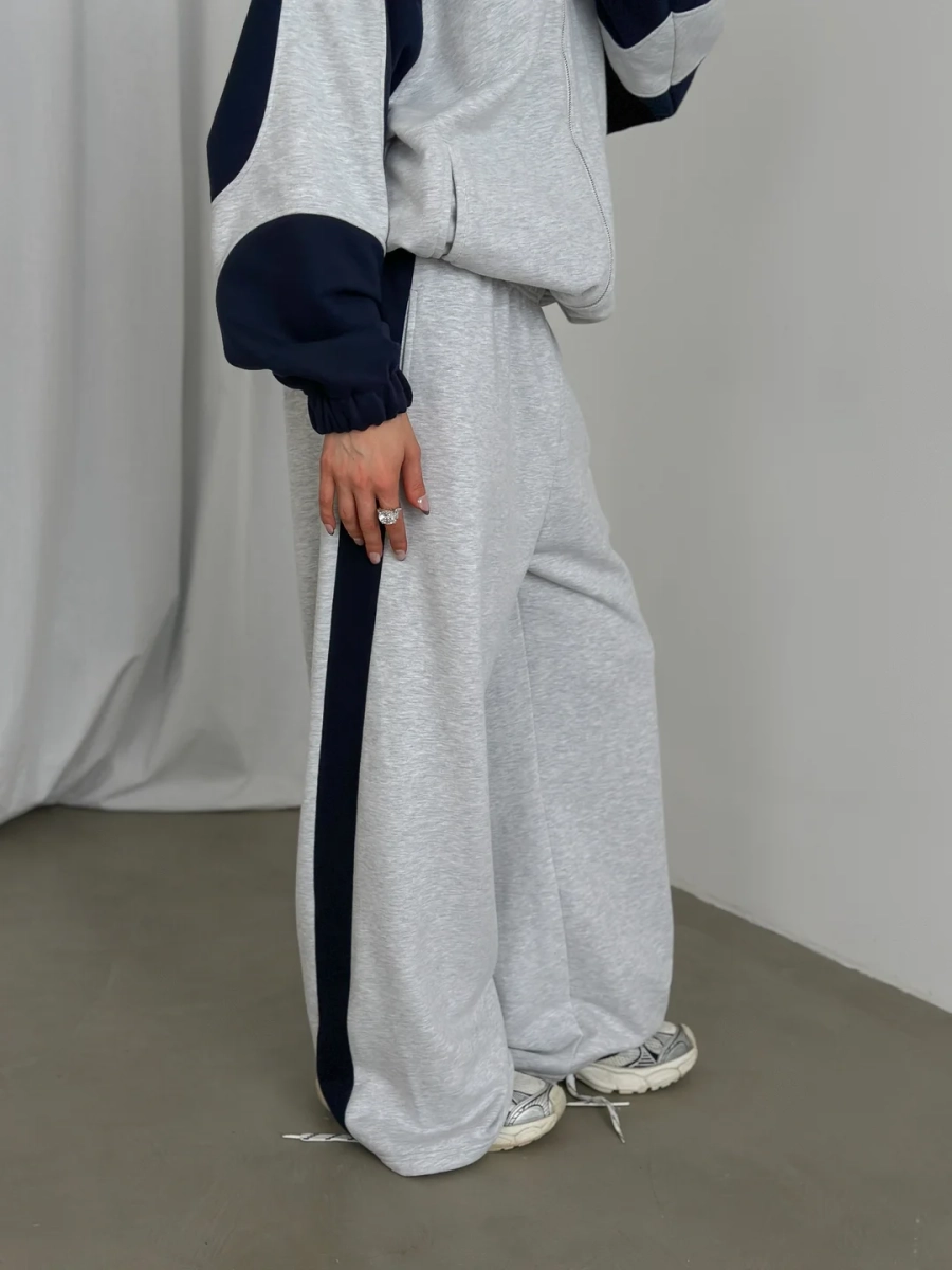 Широкие брюки MIARTLAND, цвет: меланж-синий, НФ-00000874 купить онлайн