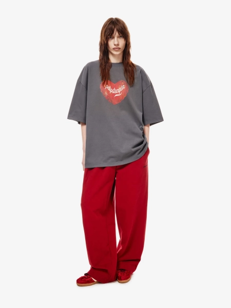 Футболка оверсайз с принтом p.p.s., цвет: серый, 1039.01.00.GRY купить онлайн