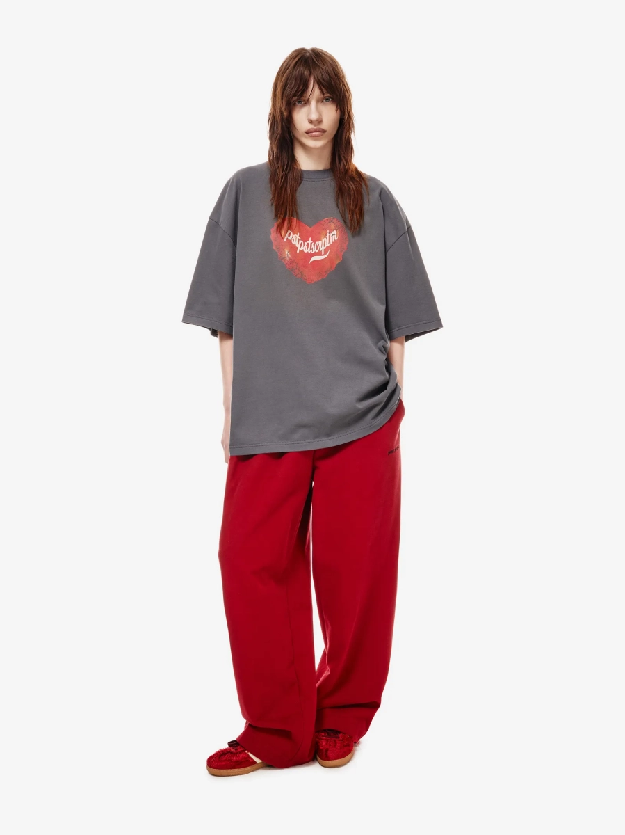 Футболка оверсайз с принтом p.p.s., цвет: серый, 1039.01.00.GRY купить онлайн