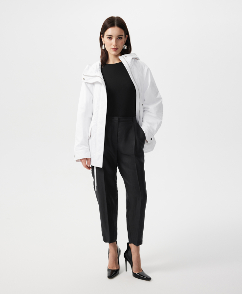 Куртка демисезонная из влагостойкой плащевки GLVR, цвет: белый, 126G21GAC4115 купить онлайн