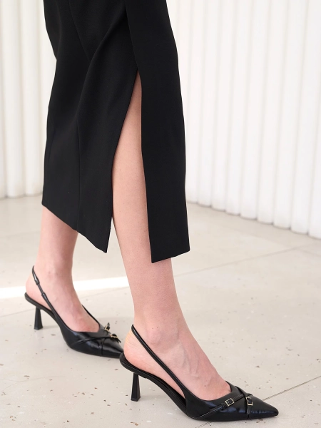 Юбка миди с двумя шлицами I.B.W., цвет: Черный, SK019 купить онлайн