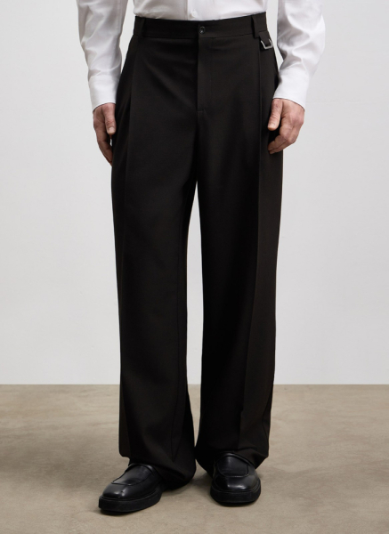 Широкие брюки из костюмной ткани