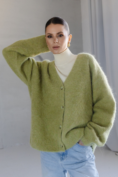 Кардиган альпака VLVT, цвет: зеленый, 00-00005307 купить онлайн