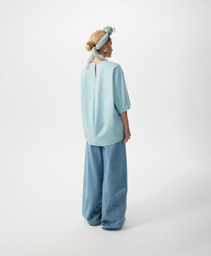 Блузка с разрезом-капелькой на спинке GLVR, цвет: зеленый, 126G26GAC1215 купить онлайн