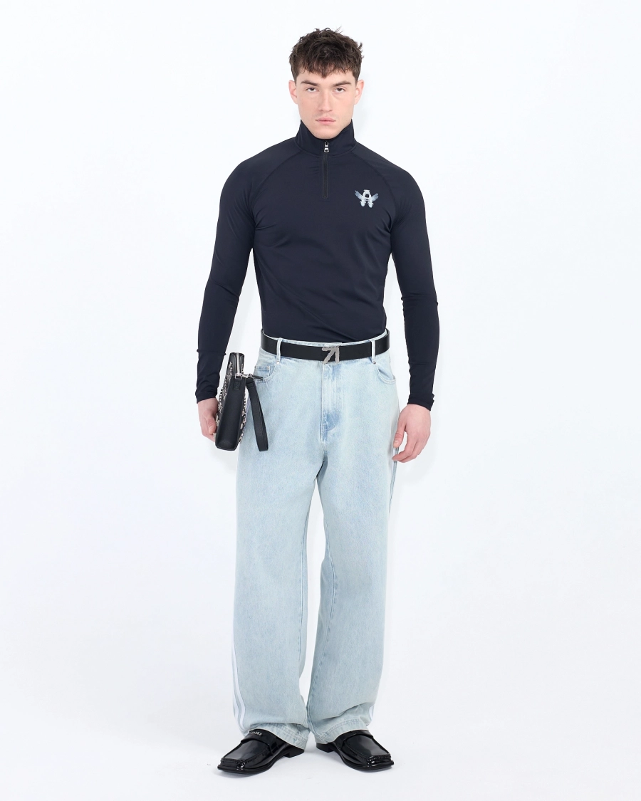 Джинсы с лампасами