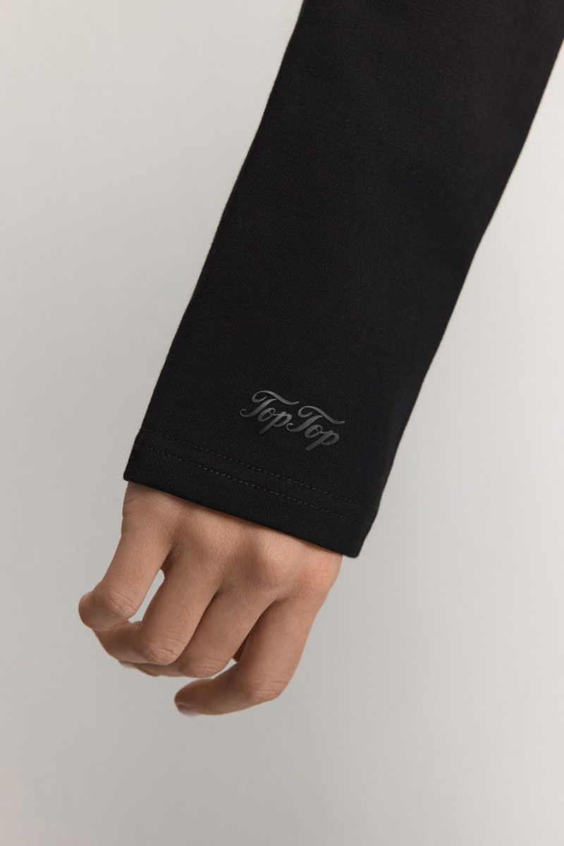 Лонгслив из смесового хлопка TOPTOP, цвет: Черный, TT.025.12361.902 купить онлайн