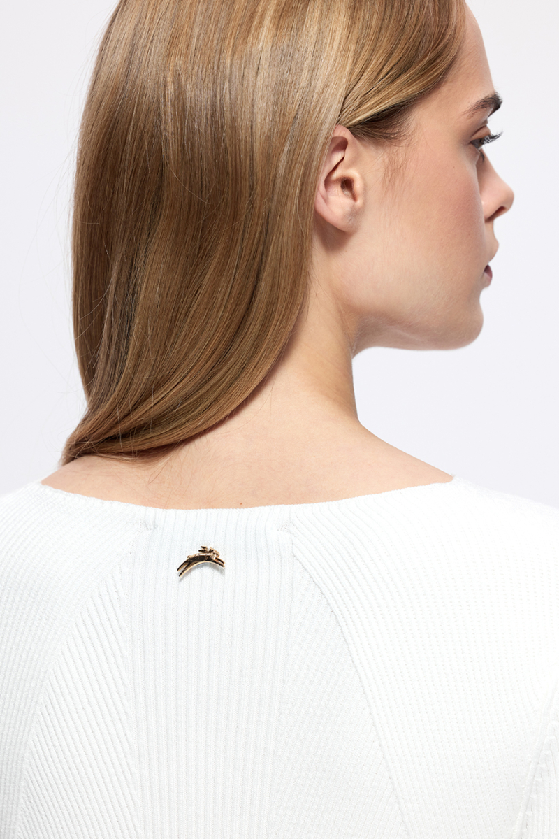 Вязаное расклешенное платье DREAMS BY ALENA AKHMADULLINA, цвет: белый, 126104070304457/102000 купить онлайн