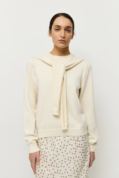 Джемпер из хлопка с кашемиром 2 в 1