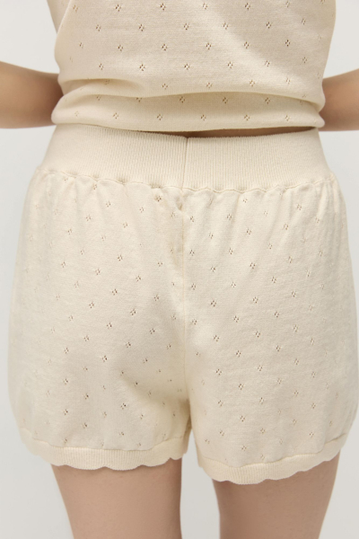 Шорты пуантель из хлопка с кашемиром AROUND, цвет: небесно-желтый, 289_69CC05 купить онлайн