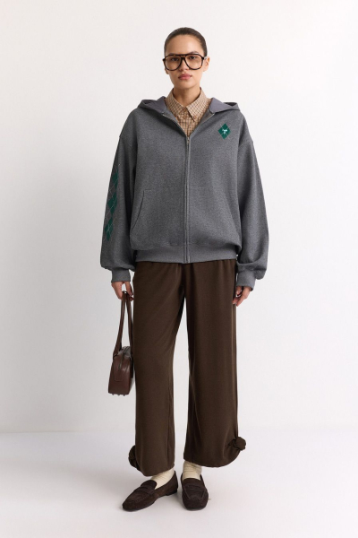 Худи с принтом TOPTOP, цвет: серый, TT.054.17841.801 купить онлайн