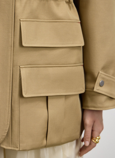 Куртка свободного кроя ALL WE NEED, цвет: бежевый,  купить онлайн