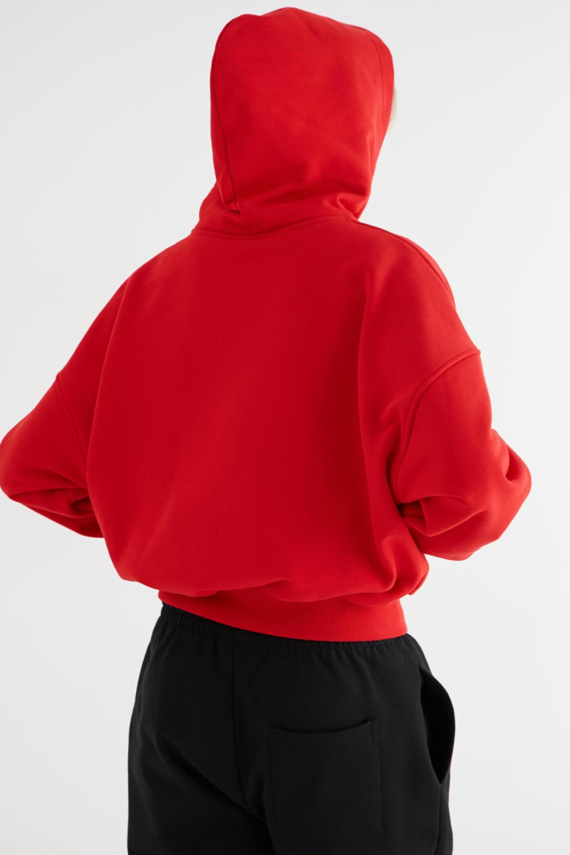 Худи на молнии «Город» CULTBASE, цвет: красный,  купить онлайн