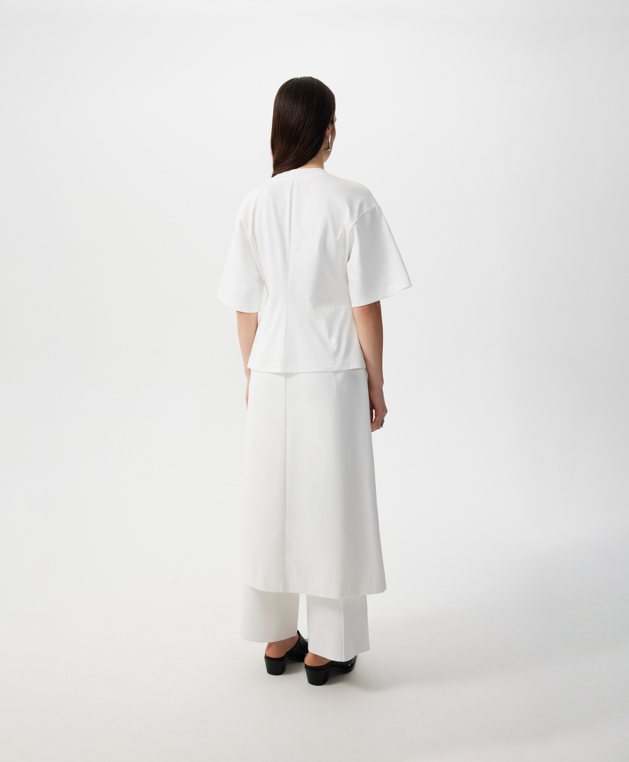 Футболка приталенного силуэта GLVR, цвет: белый, 126G21GAC1217 купить онлайн