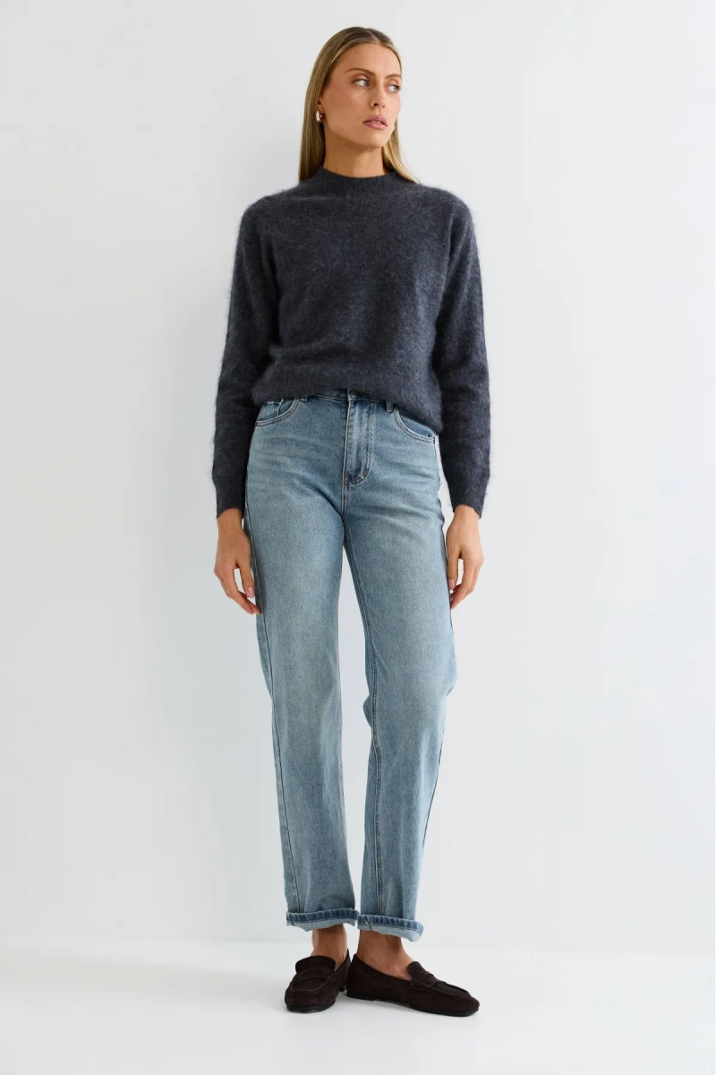 Джемпер из альпаки и кашемира Erist store, цвет: серый, НФ-00003208 купить онлайн