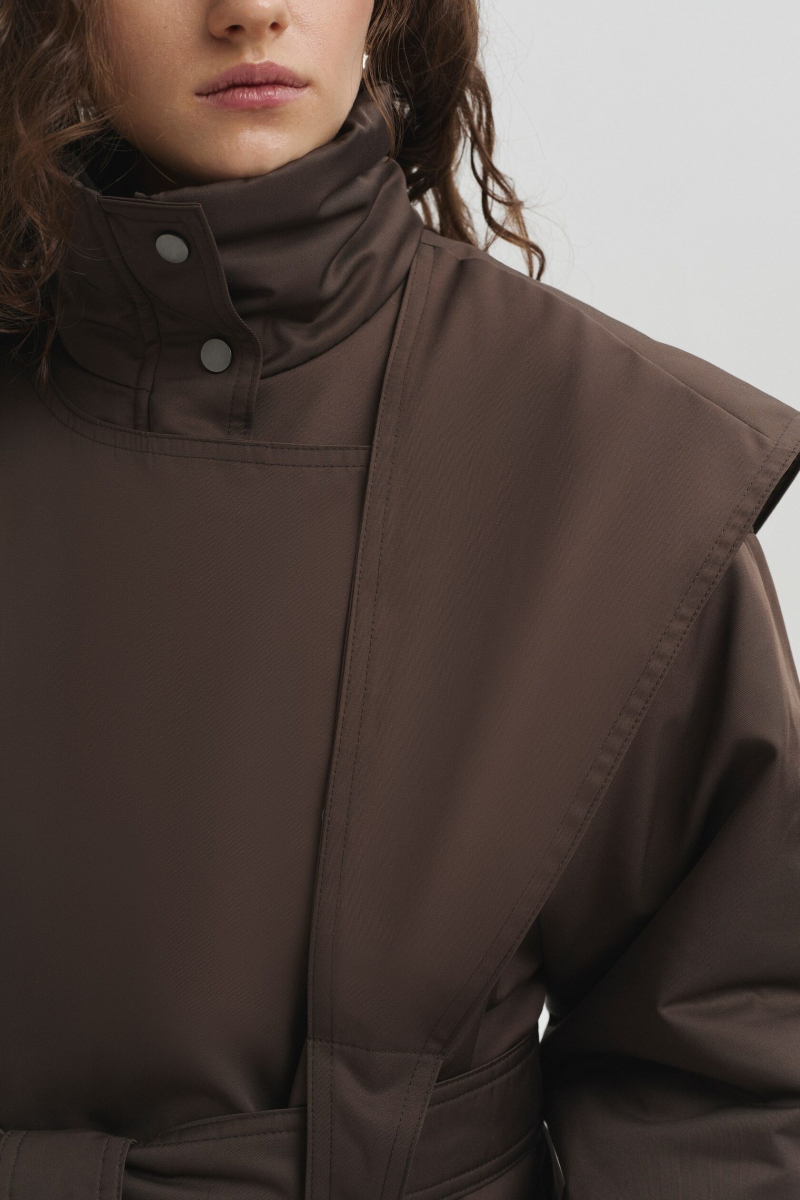 Куртка с воротником-стойкой marte, цвет: коричневый,  купить онлайн