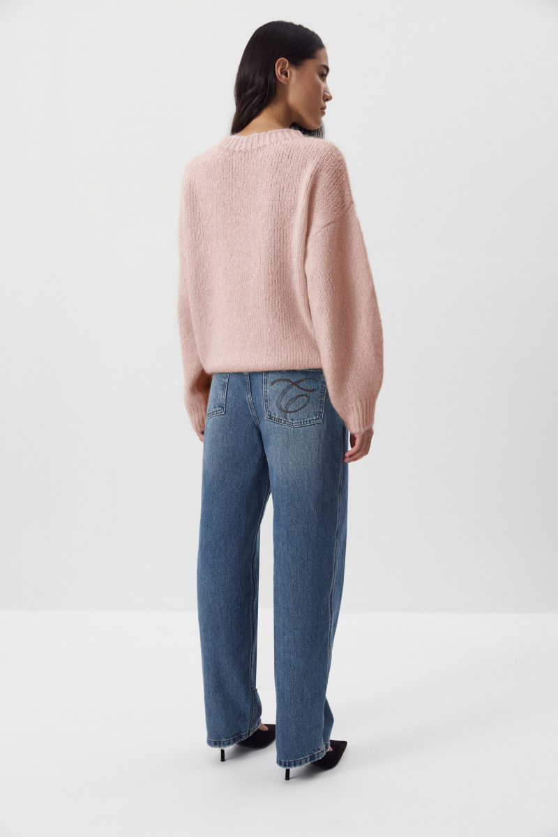 Джемпер из шерсти мериноса Charmstore, цвет: пудровый, 303-41898-227 купить онлайн Джемпер из шерсти мериноса Charmstore, цвет: пудровый, 303-41898-227 купить онлайн