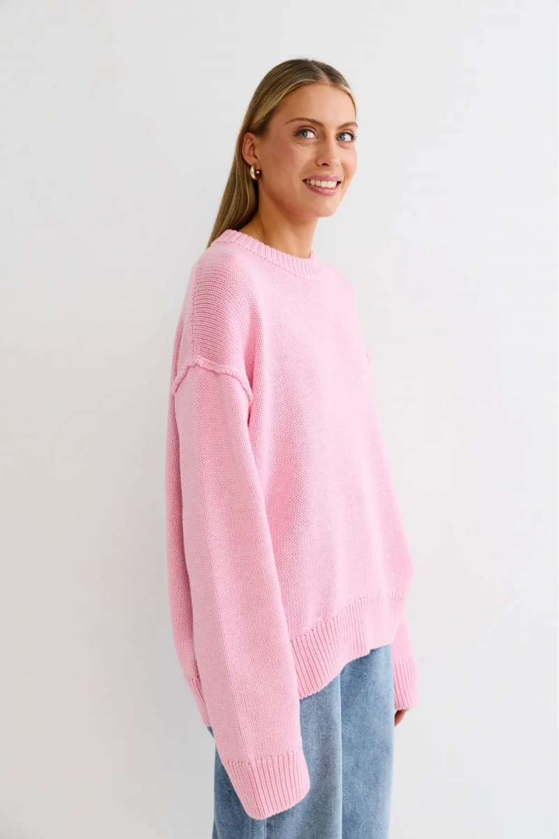 Джемпер с наружными швами Барби Erist store, цвет: розовый, НФ-00003240 купить онлайн