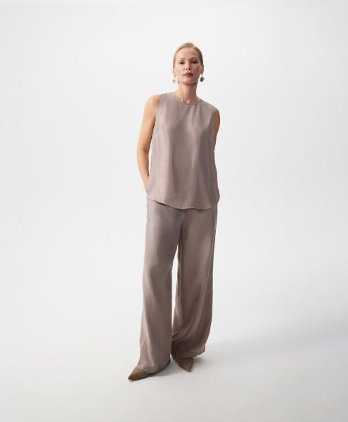 Топ прямой с заниженной линией спинки GLVR, цвет: серый, 126G22GAC2403 купить онлайн